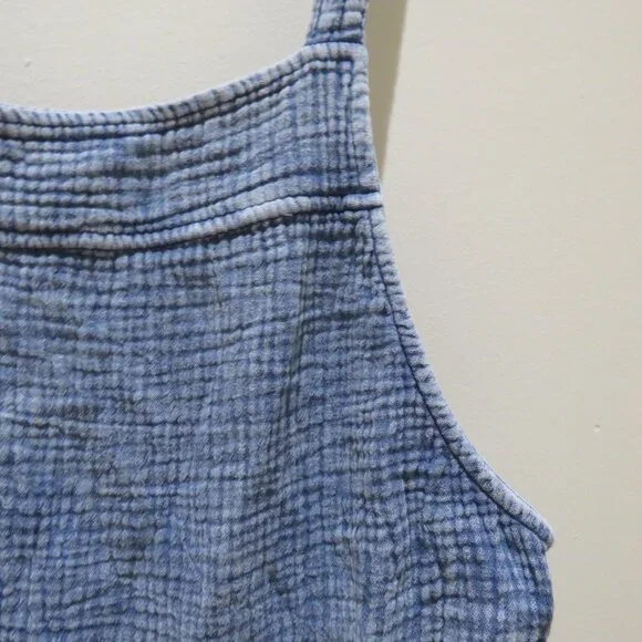 ANTHROPOLOGIE LA BIZ Maronie Relaxed Gauze Shortalls in Light Blue Medium Beachy - Picture 8 of 16